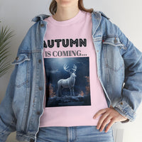 Autumn is coming: Fall Vibes T-shirts | Deer Drinking Brook Leaves Cha