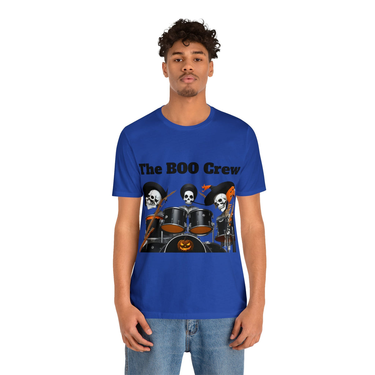 Halloween Boo Crew Skeletons Rock Band Unisex Jersey Short Sleeve Men'