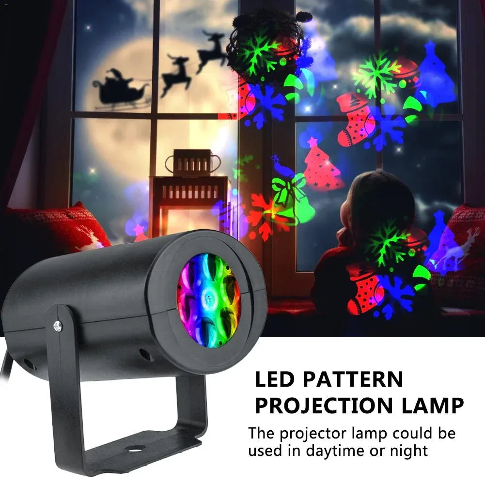 Christmas Pattern LED Laser Projector Colorful Projector - Snagva