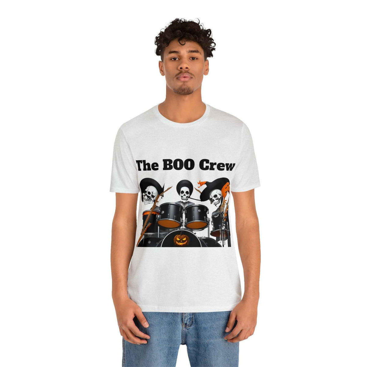 Halloween Boo Crew Skeletons Rock Band Unisex Jersey Short Sleeve Men'