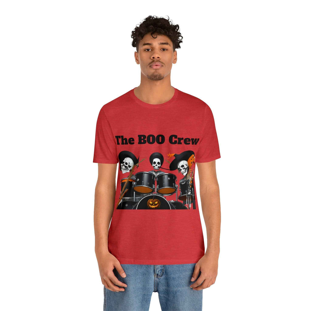 Halloween Boo Crew Skeletons Rock Band Unisex Jersey Short Sleeve Men'
