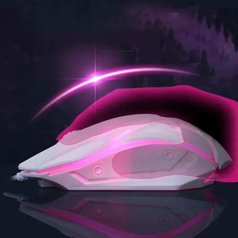 Gaming Keyboard Mouse Glowing Set - Snagva
