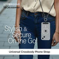 HyperGear TECHcessories Silver Chain with Black Vegan Leather - Snagva