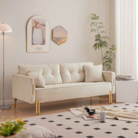 70" Velvet Sofa Couch Luxury Modern Upholstered 3-Seater sofa with 2