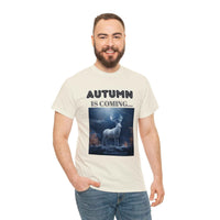 Autumn is coming: Fall Vibes T-shirts | Deer Drinking Brook Leaves Cha