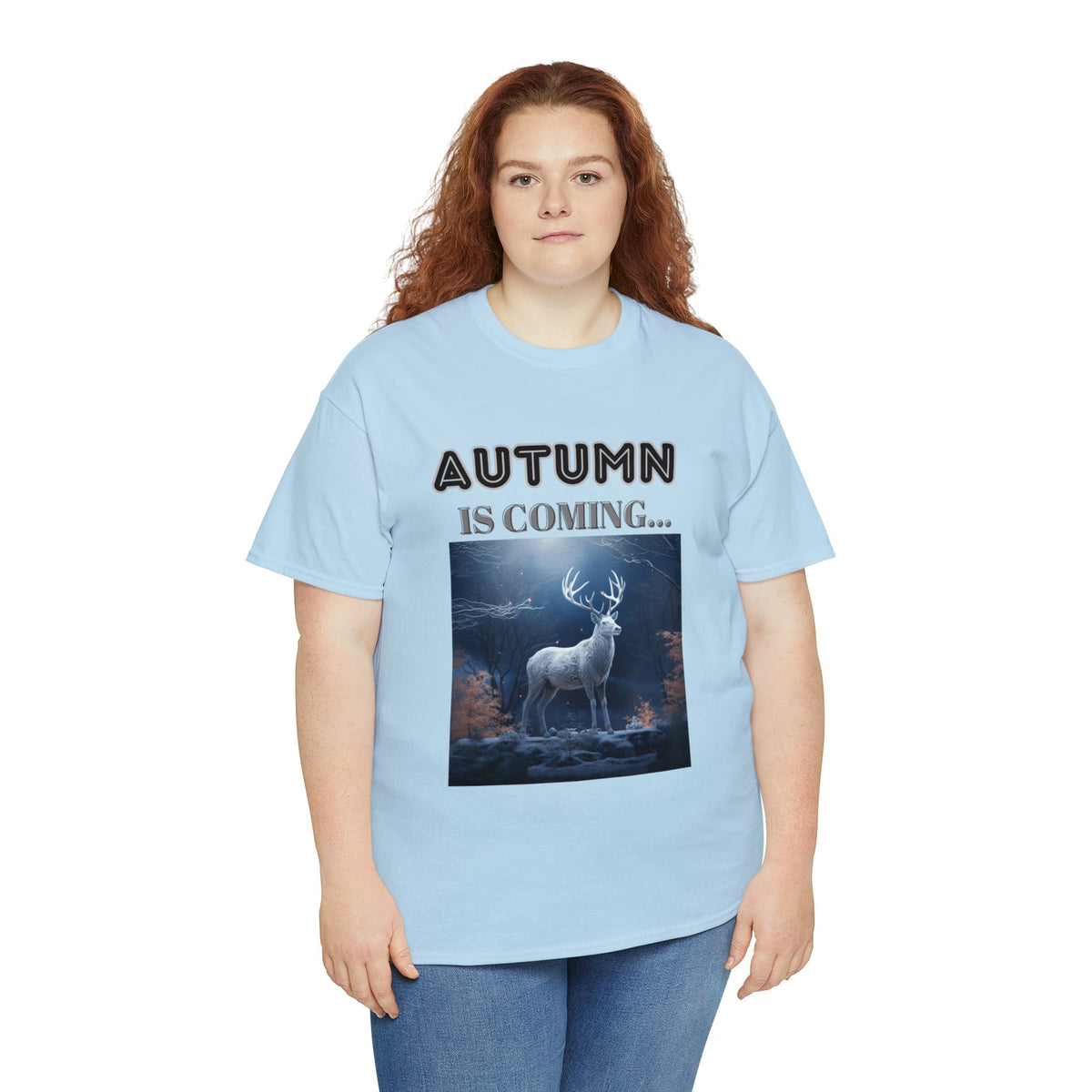 Autumn is coming: Fall Vibes T-shirts | Deer Drinking Brook Leaves Cha