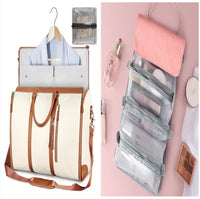 Large Capacity Travel Duffle Bag Women's Handbag Folding Suit Bag Waterproof Clothes Totes - Snagva