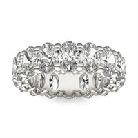5 5/8 CTW Oval Lab Grown Diamond Couture Classic Eternity Ring 14K
