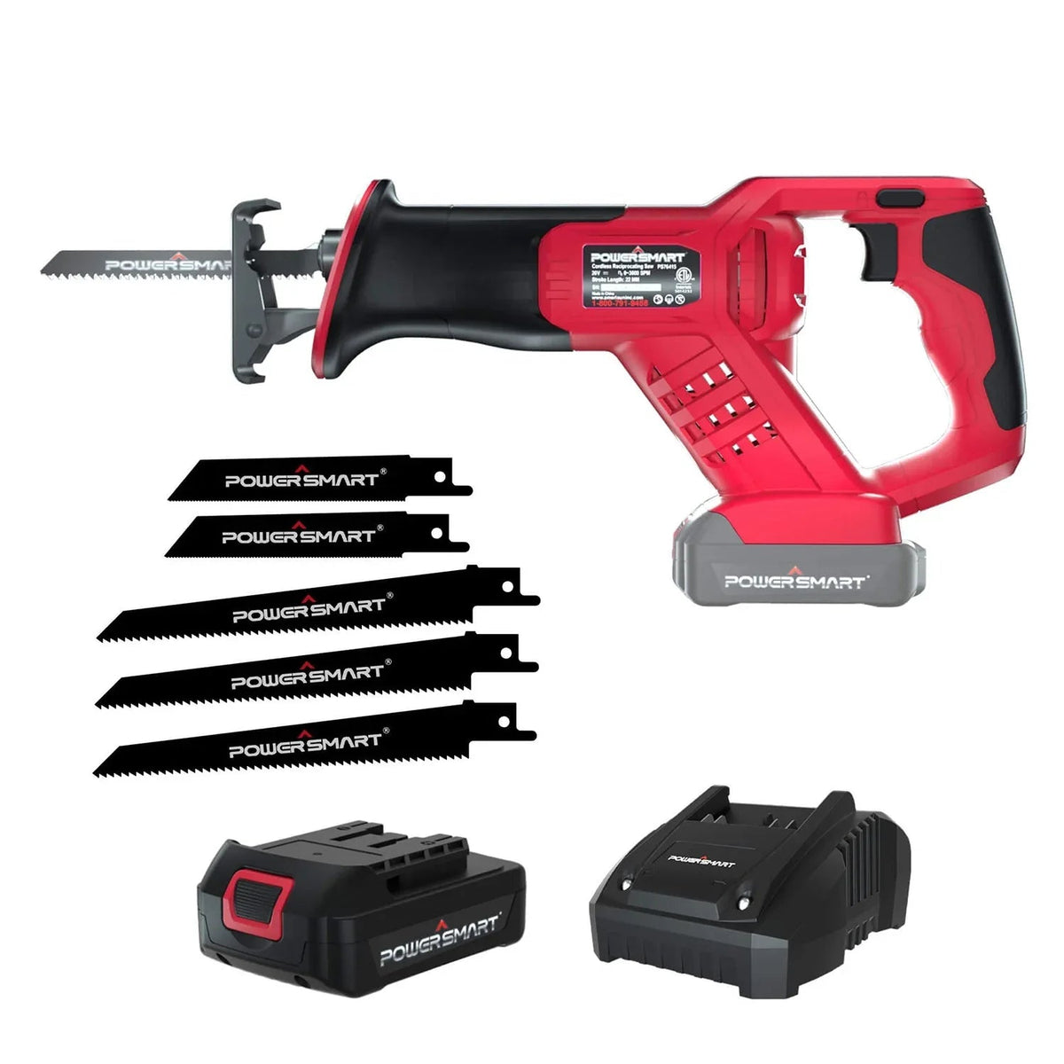 Side view of cordless reciprocating saw showing compact design and ergonomic handle.