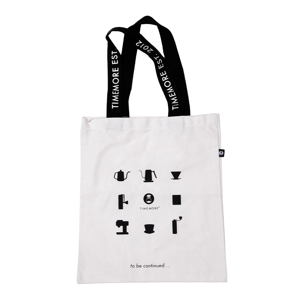 TIMEMORE canvas tote bag in white cotton