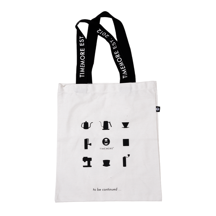 TIMEMORE canvas tote bag in white cotton