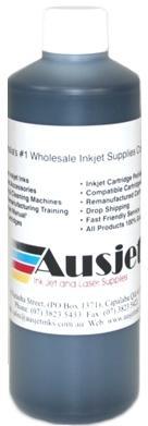 Bottle of Sensient Magenta photo ink by Ultramarine Dione, 1-liter container for ink cartridge refilling.