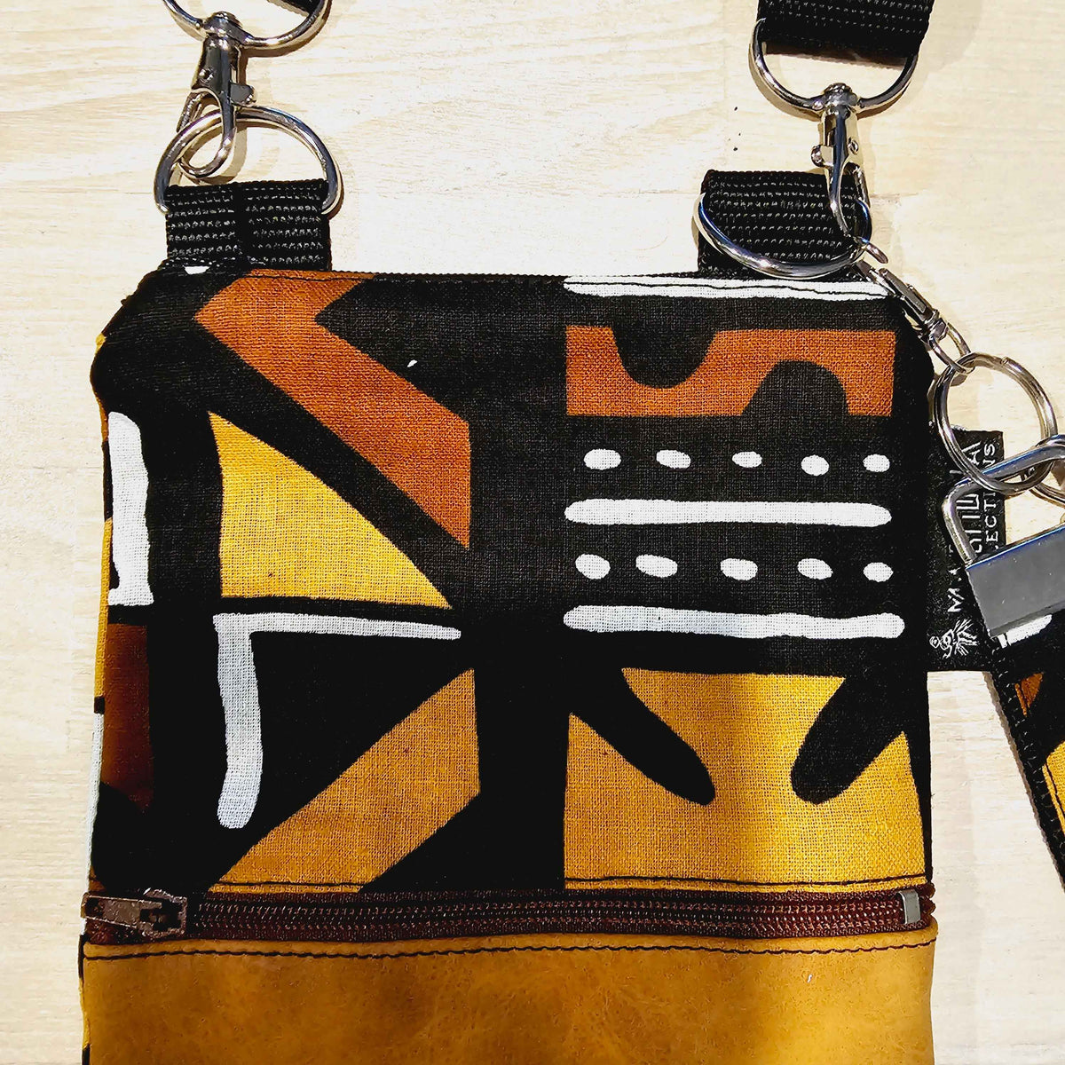 Handmade Phone Bag and Keyfob Set  | African Ankara Print Fabric |