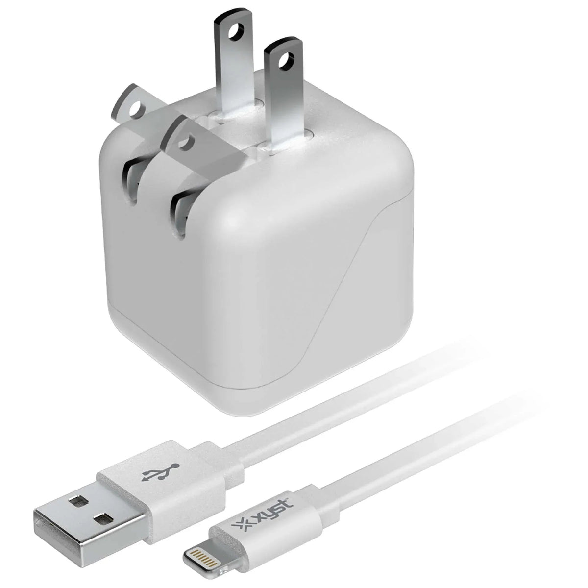 Xyst 2.4-Amp Dual USB Wall Charger With 4Ft Lightning Cable - Snagva