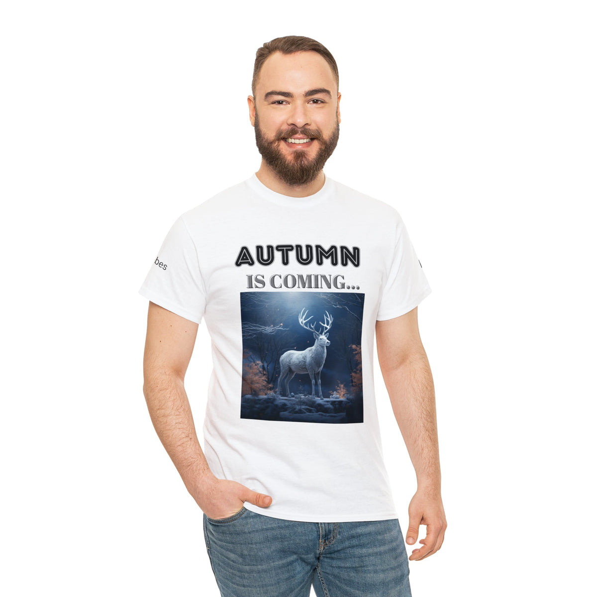 Autumn is coming: Fall Vibes T-shirts | Deer Drinking Brook Leaves Cha