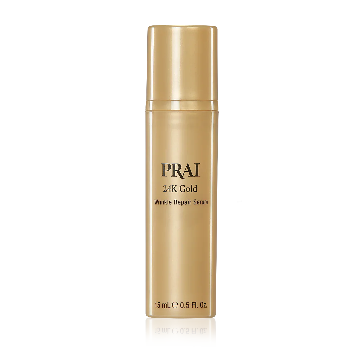 Small 15ml bottle of 24K Gold Wrinkle Repair Serum with gold and white design.