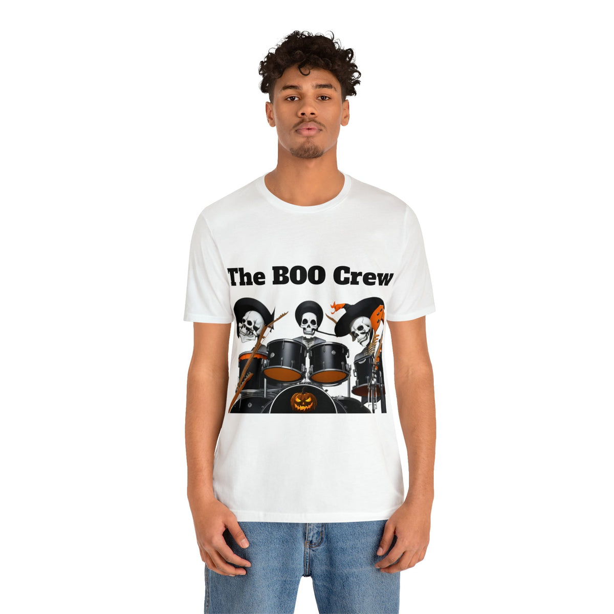 Halloween Boo Crew Skeletons Rock Band Unisex Jersey Short Sleeve Men'