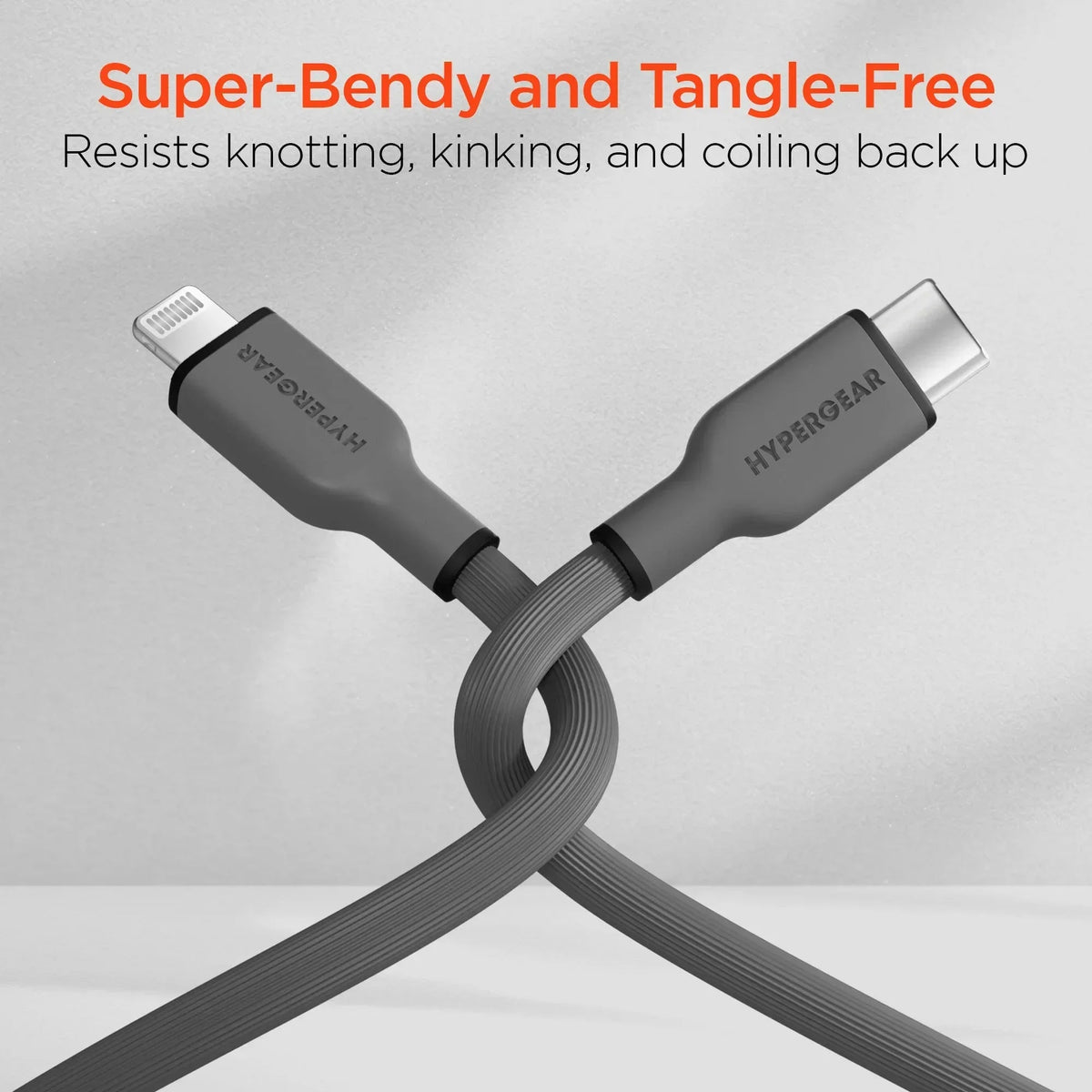 HyperGear Flexi PRO USB-C to Lightning Cable 6ft - Snagva