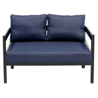 Multi-person Outdoor Iron Sofa Set with A table, Rattan Decoration,