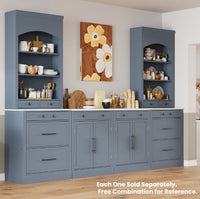 Modern 83.7inch High Kitchen Pantry, Freestanding Tall Kitchen Hutch