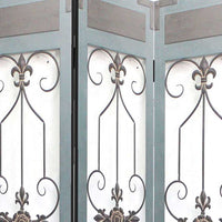 1 x 60 x 72 Blue Wood Metal  Screen