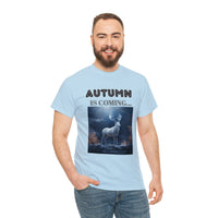 Autumn is coming: Fall Vibes T-shirts | Deer Drinking Brook Leaves Cha