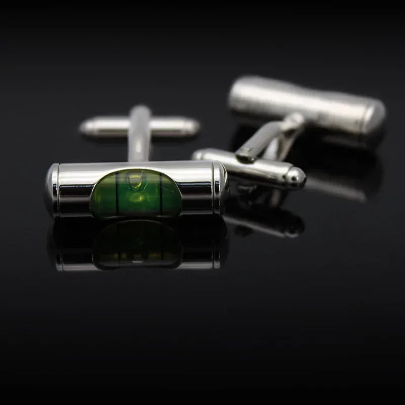 Bubble Level Cufflinks - Snagva