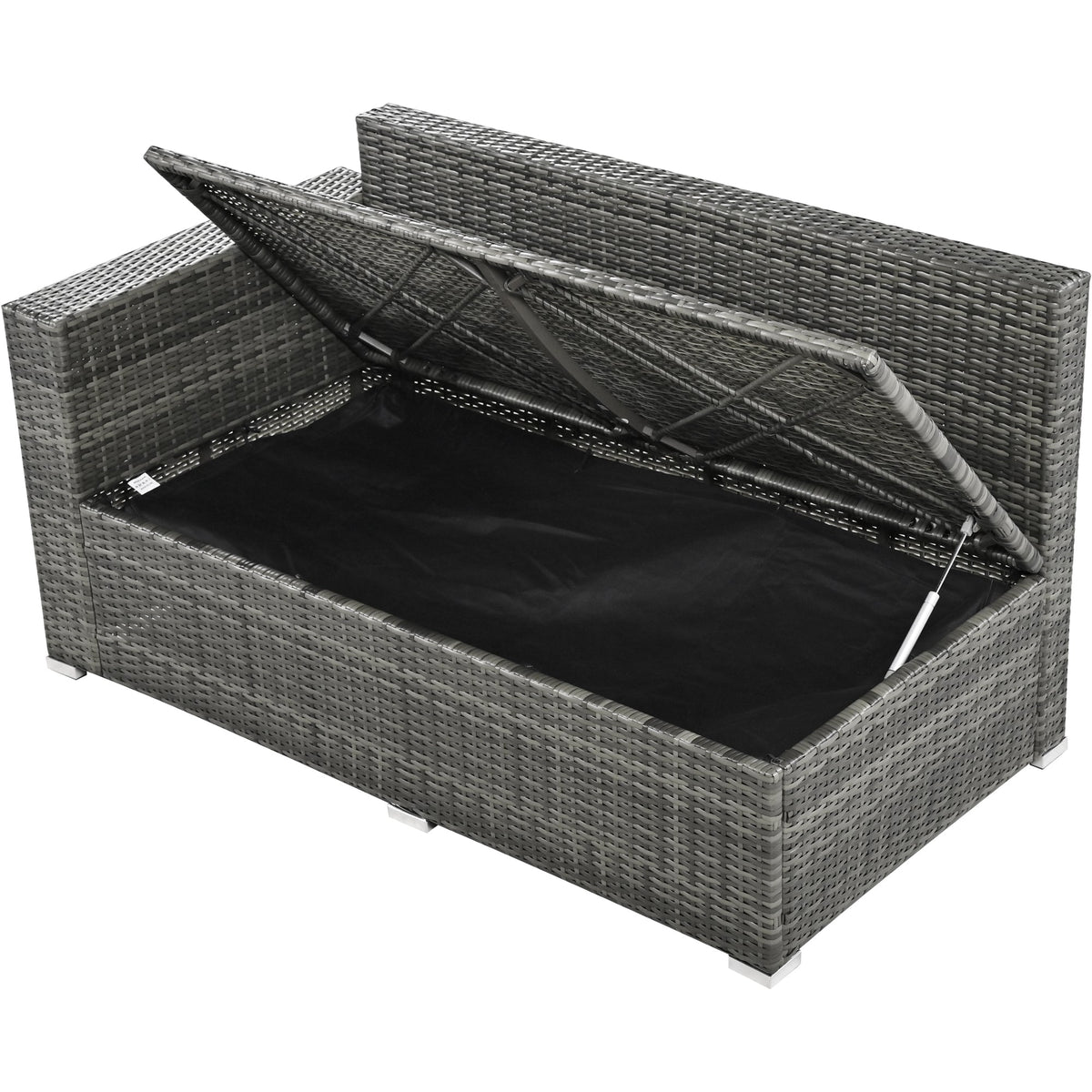 Outdoor 6-Piece All Weather PE Rattan Sofa Set, Garden Patio Wicker
