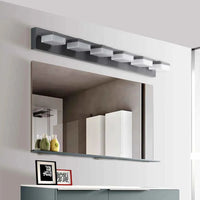 Modern 6-Light Black LED Vanity Mirror Light Fixture For Bathrooms And