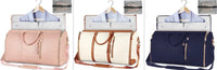 Large Capacity Travel Duffle Bag Women's Handbag Folding Suit Bag Waterproof Clothes Totes - Snagva