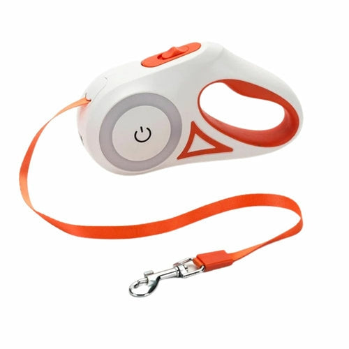 Automatic Retractable Lighting Dog Leash - leash retracted and extended