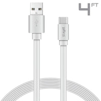 Xyst Charge and Sync USB to USB-C Flat Cable 4Ft - Snagva