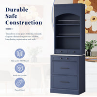 Modern 83.7inch High Kitchen Pantry, Freestanding Tall Kitchen Hutch