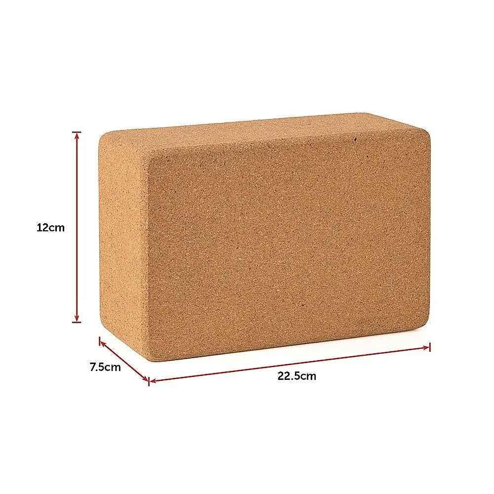 2x ECO-Friendly Cork Yoga Block Organic Yoga Prop Accessory Exercise