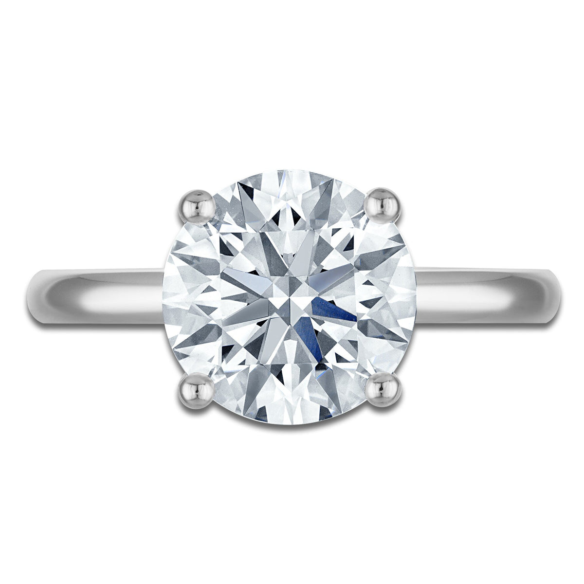 3.50 CTW Round Lab-Grown Diamond Solitaire Engagement Ring in 14K