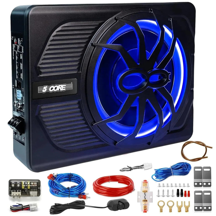 5Core 10 Inch Slim under Seat Car Audio Subwoofer 800W Built in - Snagva