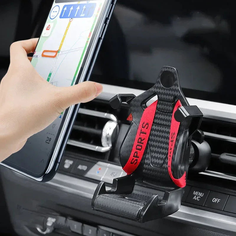 Racing Seat Shape Car Phone Holder Auto Air Vent Mobile Phone Clip 360 - Snagva