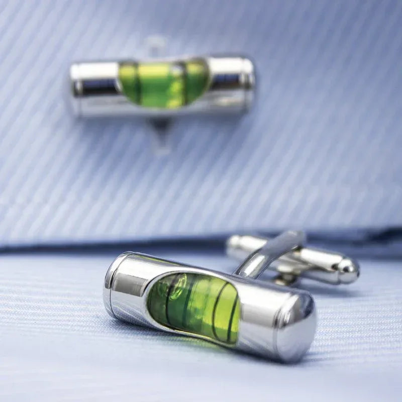 Bubble Level Cufflinks - Snagva