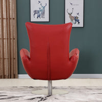43inches Black Contemporary Leather Lounge Chair