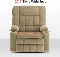 Large Dual Motor Power Lift Recliner Chair Massage Beige