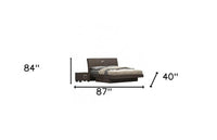 84inches X 87inches  X 40inches 4pc California King Modern Gray High