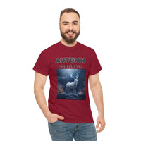 Autumn is coming: Fall Vibes T-shirts | Deer Drinking Brook Leaves Cha