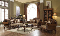 37inches X 69inches X 46inches Fabric Cherry Oak Upholstery Wood