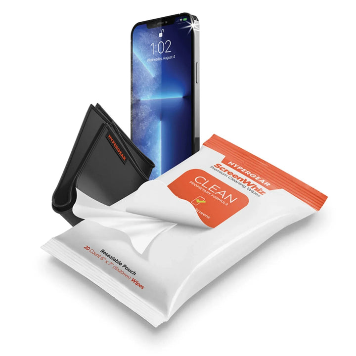 HyperGear ScreenWhiz Screen Cleaning Wipes and Cloth Kit - Snagva