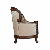 38inches X 68inches X 48inches Fabric Dark Walnut Upholstery Wood