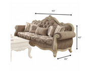 35inches X 93inches X 42inches Fabric Vintage Oak Upholstery Poly