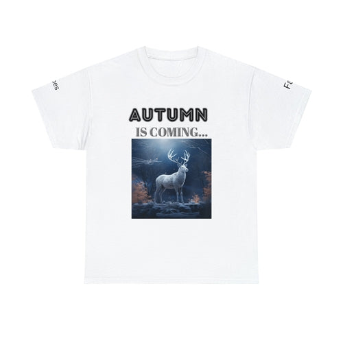 Autumn is coming: Fall Vibes T-shirts | Deer Drinking Brook Leaves Cha