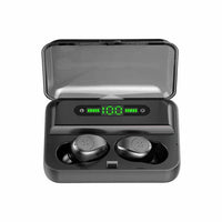 Bluetooth headset worn by person showcasing ergonomic and never-drop design.