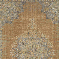 8inchesx11inches Coffee Brown Machine Woven Floral Medallion Indoor