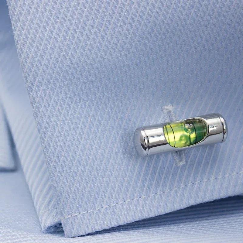 Bubble Level Cufflinks - Snagva